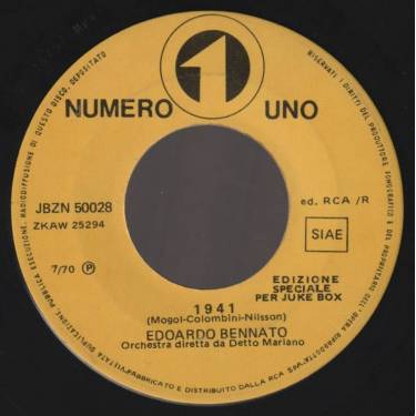 BENNATO EDOARDO - FORMULA 3 - 1941 - SE NON E' AMORE COS'E'