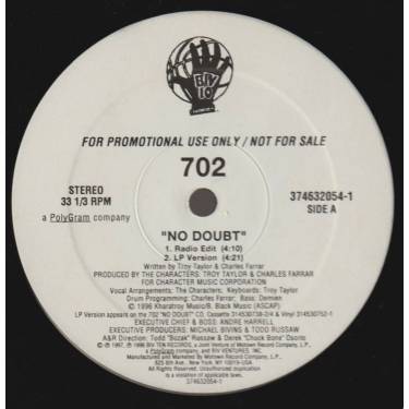 702 - PROMO - NO DOUBT ( RADIO EDIT - LP VERSION - INSTRUMENTAL - ACAPPELLA )