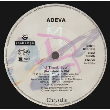 ADEVA - I THANK YOU (  THE PHILADELPHIA MIX / PHILLY DUB MIX ) - I DON'T DEED YOU