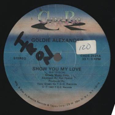 ALEXANDER GOLDIE - SHOW YOU MY LOVE / GO BACK