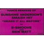 ANDERSON SUNSHINE  - PROMO - HEARD IT ALL BEFORE ( E SMOOVE HOUSE FILTER MIX / DUB - BEN WATT LAZY DOG MIX / BONUS BEATS