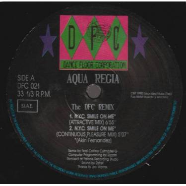 AQUA REGIA - N.Y.C. SMILE ON ME THE DFC REMIX