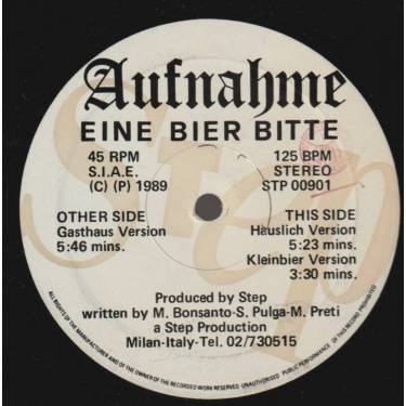 AUFNAHME - EINE BIER BITTE ( GASTHAUS VERSION - HAUSLICH VERSION - KLEINBIER VERSION