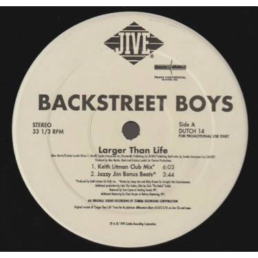 BACKSTREET BOYS - PROMO - LARGER THAN LIFE ( KEITH LITMAN CLUB MIX - JAZZY JIM BONUS BEATS -EXTENDED VIDEO MIX - DUB