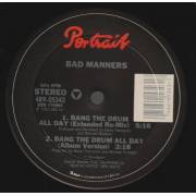 BAD MANNERS - BANG THE DRUM ALL DAY ( EXTENDED - ALBUM - DUB ) / SATURDAY NIGHT