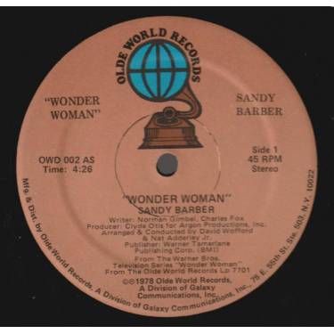BARBER SANDY - WONDER WOMAN / REMEMBER ME