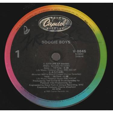 BOOGIE BOYS - CITY LIFE ( LP VERSION / DUB / BONUS BEATS ) /  A FLY GIRL ( LP VERSION / DUB )