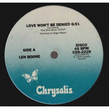 BOONE LEN - LOVE WON'T BE DENIED / INSTRUMENTAL