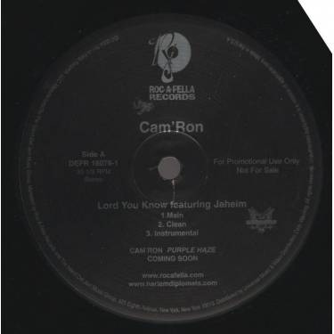 CAM'RON - PROMO - LORD YOU KNOW ( MAIN - CLEAN - INSTR ) / SHAKE ( MAIN - INSTR ) / HEY LADY ( MAIN - CLEAN )