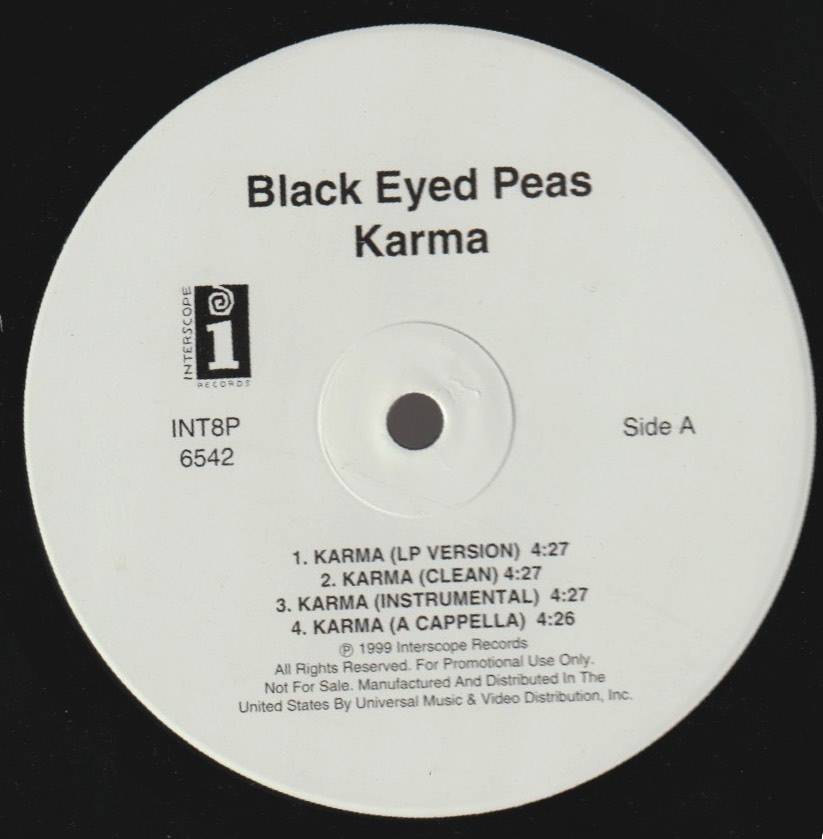 BLACK EYED PEAS Karma w/ REMIX & LIVE TRK & CLEAN PROMO DJ
