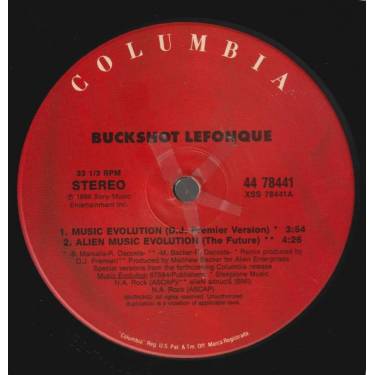 BUCKSHOT LEFONQUE - MUSIC EVOLUTION ( DJ PREMIER VERSION - INSTR. - ALBUM VERSION ) / ALIEN M.E. ( THE FUTURE - ACAPPELLA )