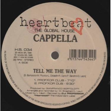 CAPPELLA - TELL ME THE WAY ( PROFXOR CLUB / DUB - RICKY MONTANARI ETHOS MAMA DUB PT 1 / 2 )