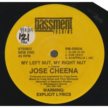 CHEENA JOSE - MY LEFT NUT , MY RIGHT NUT / FLY TETAS - CASA '89