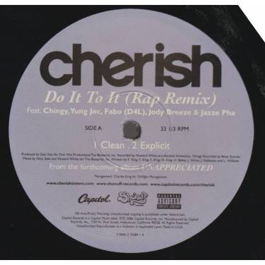 CHERISH - DO IT TO IT ( RAP REMIX ) ( CLEAN - EXPLICIT - INSTR- A CAPPELLA )