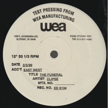 CLIPSE THE - TEST PRESSING COPY - THE FUNERAL