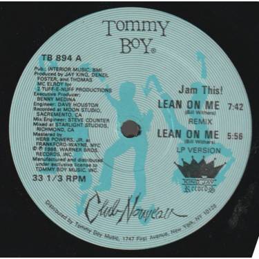 CLUB NOUVEAU - LEAN ON ME  / PUMP IT UP ( LEAN ON ME ) REPRISE ( REMIX - LP VERSION )