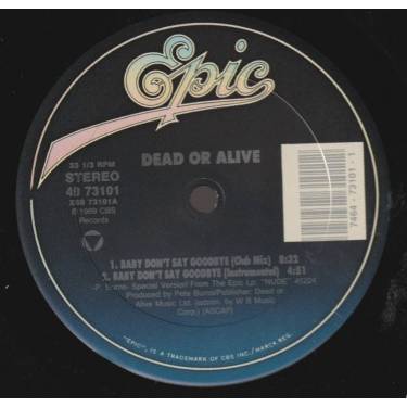 DEAD OR ALIVE - BABY DON'T SAY GOODBYE ( CHEER'S VERSION - DANNY'S DUB - RADI EDIT - CLUB MIX - INSTR )