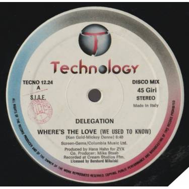 DELEGATION - WHERE'S THE LOVE ( WE USED TO KNOW ) / ACAPPELLA / BONUS BEATS