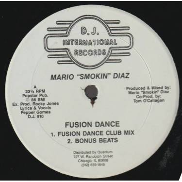 DIAZ MARIO " SMOKIN " - FUSION DANCE ( CLUB MIX - BONUS BEATS - JACKIN UP & THE DUB - RADIO MIX )