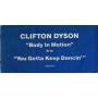 DYSON CLIFTON - BODY IN MOTION ( WANT YOUR BODY IN MOTION WITH MINE ) / YOU GOTTA KEEPDANCING