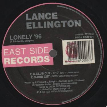 ELLINGTON LANCE - LONELY '96 ( JM'S EPIC CLUB MIX - X-CLUB CUT - X-DUB CUT )