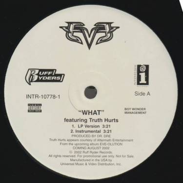 EVE feat TRUTH HURTS - PROMO - WHAT ( LP VERSION - INSTR )