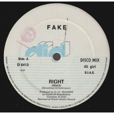 FAKE - RIGHT ( REMIX ) / NEW ART