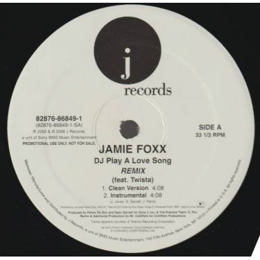 FOXX JAMIE - PROMO- DJ PLAY A LOVE SONG REMIX feat TWISTA ( CLEAN - INSTR - MAIN VERSION - ACAPPELLA)