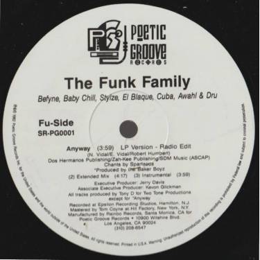 FUNK FAMILY THE - THINK B4 YA STEP / DISPERSE / ON THE STRIP / ANYWAY ( RADIO EDIT - EXTENDED MIX - INSTR )
