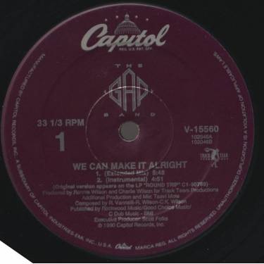 GAP BAND THE - WE CAN MAKE IT ALRIGHT ( EXTENDED MIX - INSTRUMENTAL - RADIO MIX - ACAPPELLA - WE CAN DUB IT ALRIGHT )