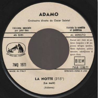 ADAMO - LA NOTTE / NON SEI TU