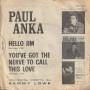 ANKA PAUL - HELLO JIM / YOU'VE GOT THE NERVE TO CALL THIS LOVE