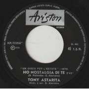 ASTARITA TONY - HO NOSTALGIA DI TE / TU MI HAI FATTO INNAMORARE