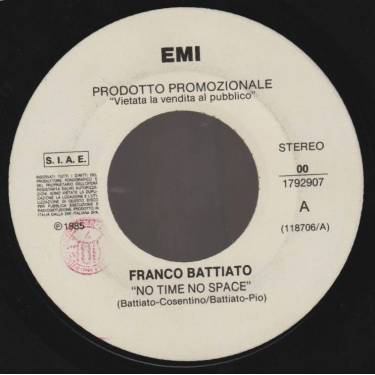 BATTIATO FRANCO / NINO BONOCORE - NO TIME NO SPACE / IO MI INVENTERO'