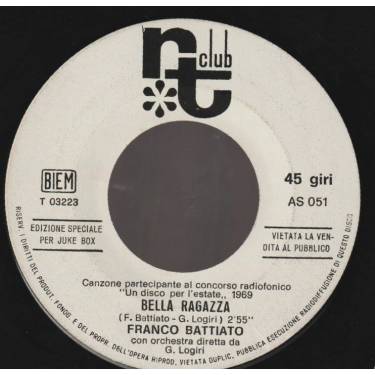 BATTIATO FRANCO / THE BEE GEES - BELLA RAGAZZA / FIRST OF MAY