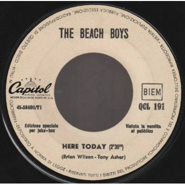 BEACH BOYS THE - GOOD VIBRATIONS / HERE TODAY