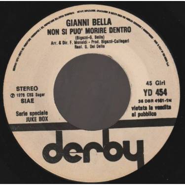 BELLA GIANNI / MARCELLA BELLA - NON SI PUO' MORIRE DENTRO / RESTA CU' MME