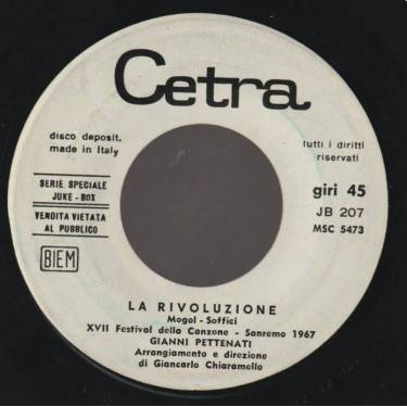 BONGUSTO FRED / GIANNI PETTENAT - GI / LA RIVOLUZIONE
