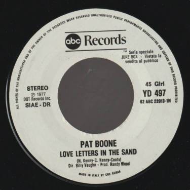 BOONE PAT / UMBERTO TOZZI  - LOVE LETTERS IN THE SAND / SE TU MI AIUTERAI