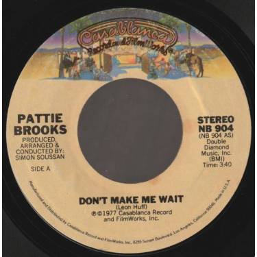 BROOKS PATTIE - DON'T MAKE ME WAIT / POP COLLAGE MEDLEY