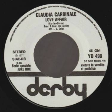 CARDINALE CLAUDIA / OSCAR PRUDENTE - LOVE AFFAIR / STADIUM