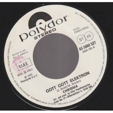 CHRISMA - GOTT GOTT ELEKTRON