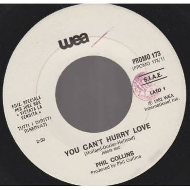 COLLINS PHIL / PETER SCHILLING - YOU CAN'T HURRY LOVE / MAJOR TOM ( VOLLIG LOSGELOST )