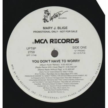 BLIGE MARY J. - PROMO - YOU DON'T HAVE TO WORRY ( ALBUM RADIO REMIX -  WITH CLEAN RAP -  WITHOUT RAP - MAIN WITH RAP - ALBUM