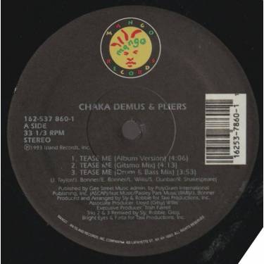 DEMUS CHAKA & PLIERS - TEASE ME ( ALBUM VERSION - GITSMO MIX- DRUM & BASS - MASSIVE SOUND- JUNGLE FEVER ) NUH BETTA NUH DEH