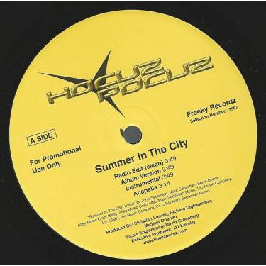 HOCUZ POCUZ - PROMO - SUMMER IN THE CITY / MAC 10 ( RADIO EDIT - ALBUM VERSION - INSTR - ACAPELLA )