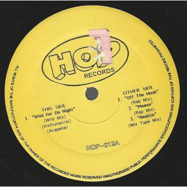 HOP RECORDS ( V.A. ) - HOP 012 ( WILD FOR DA NIGHT - OFF THE HOOK - PLEASE - REALIZE )