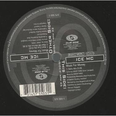 ICE MC - MUSIC FOR MONEY ( STATIC MIX - MAXI CLUB MIX - MAXI MB MELLOW MIX )