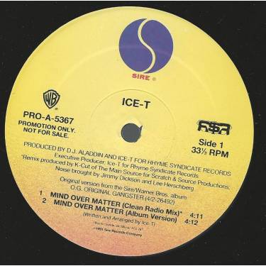 ICE T - PROMO - MIND OVER MATTER ( CLEAN RADIO MIX - ALBUM VERSION - RADIO MIX - REMIX )