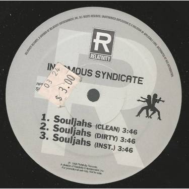 INFAMOUS SYNDICATE - PROMO - IT'S ALRIGHT / SOULJAHS  ( CLEAN - DIRTY - INSTR )